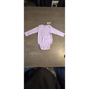 Old Navy lavender long-sleeve baby bodysuit Size 12-18 Months